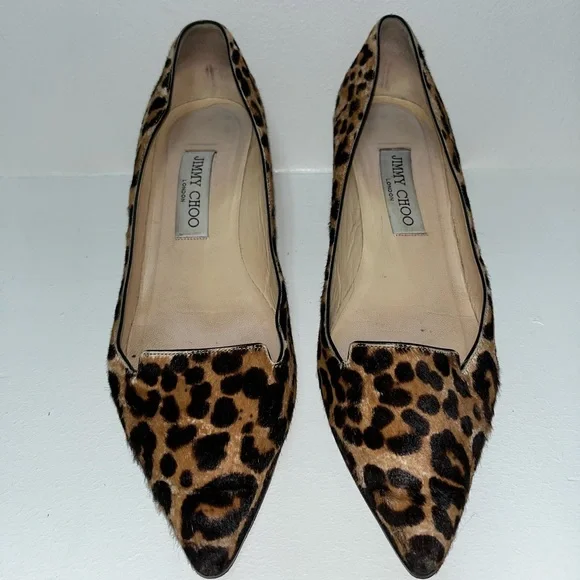 Jimmy Choo Leopard Kitten Heels - Picture 13 of 15